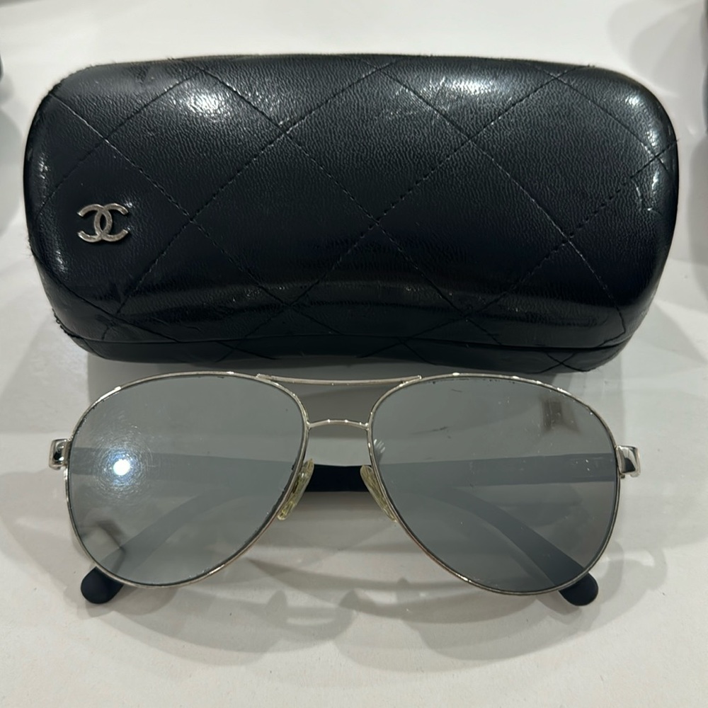 Authentic Chanel aviator sunglasses